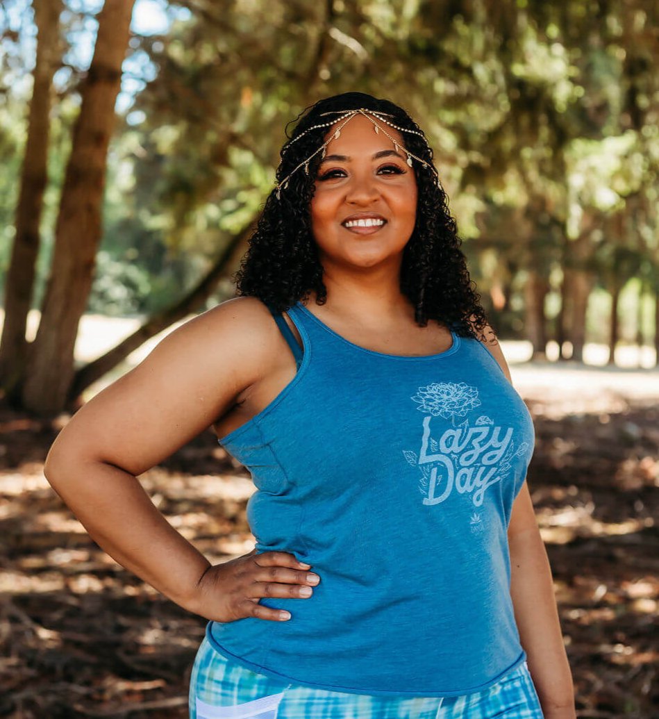 Lazy Day Gathered Racerback Tank