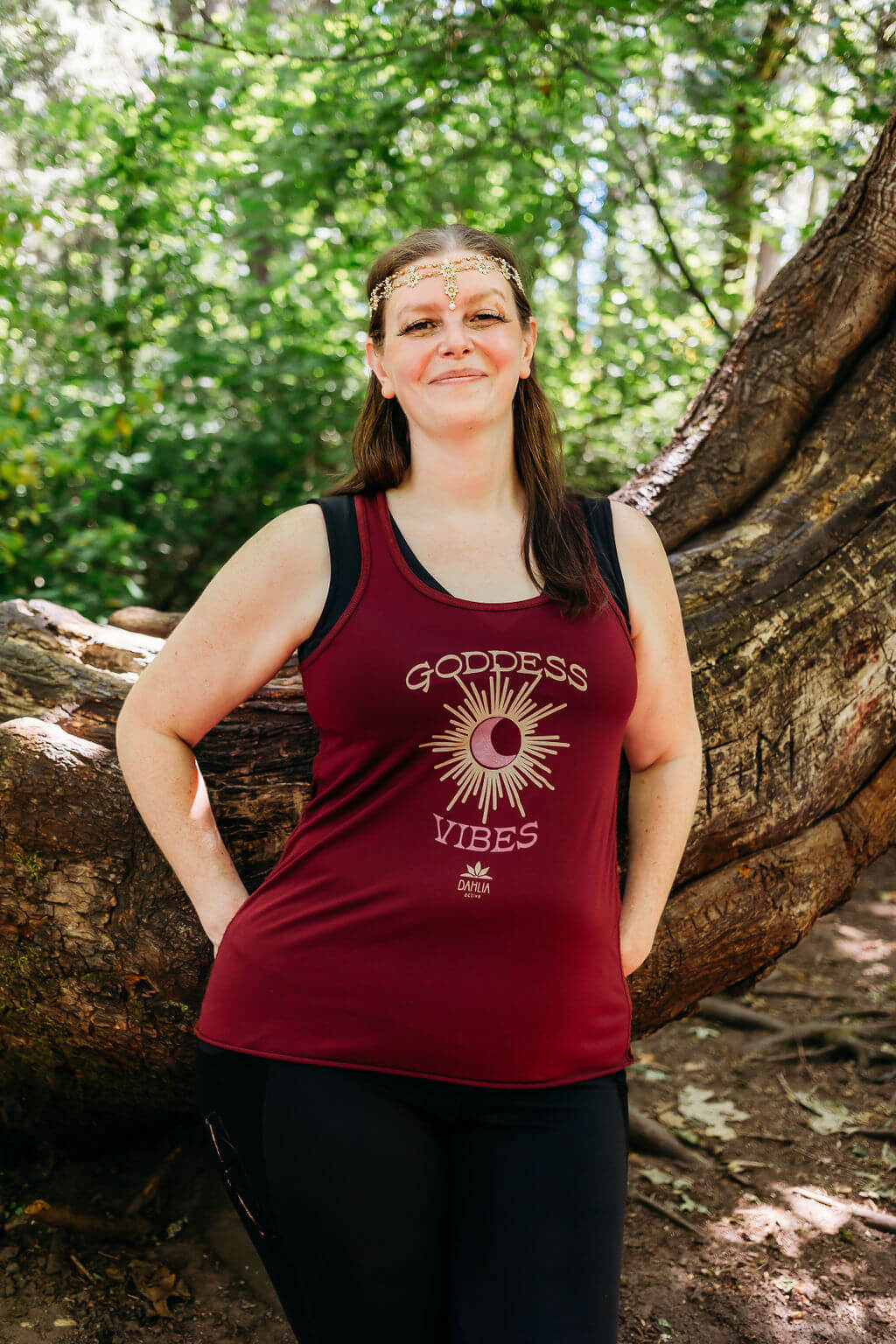 Goddess Vibes Gathered Racerback Tank