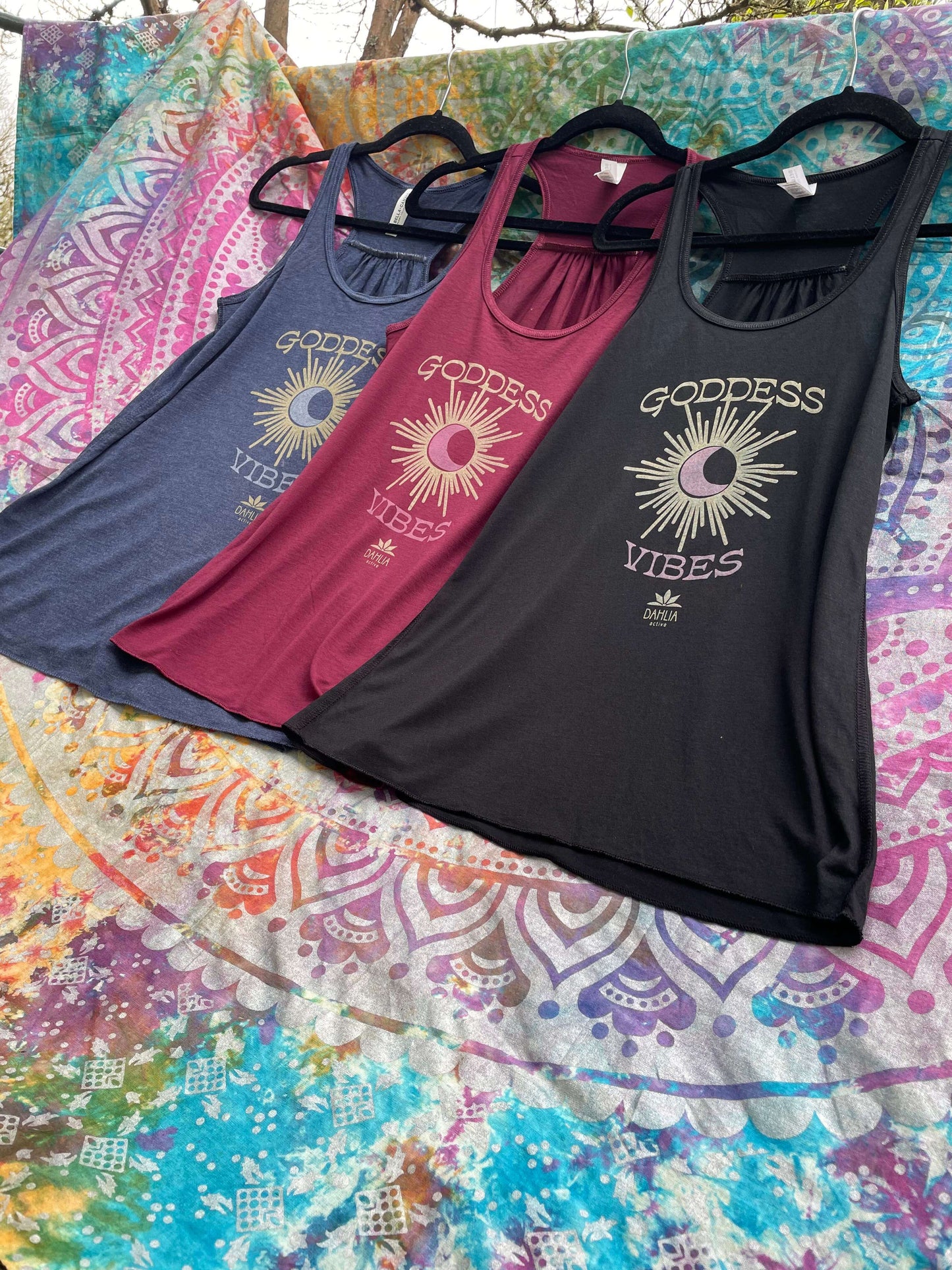 Goddess Vibes Gathered Racerback Tank