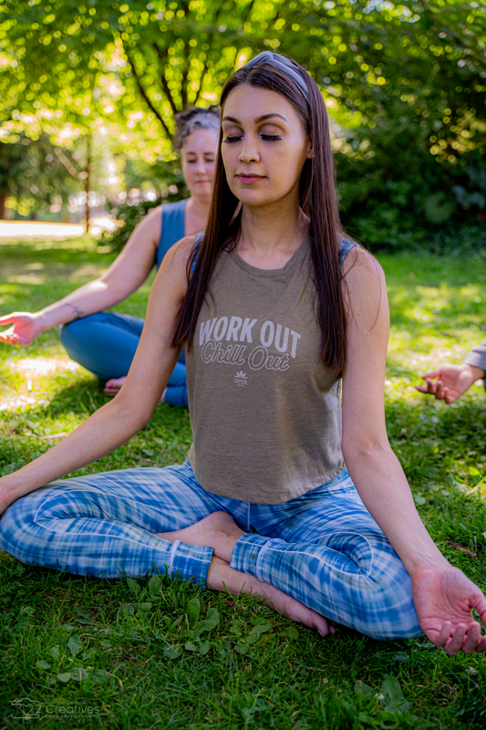 Work Out Chill Out Cropped Tank